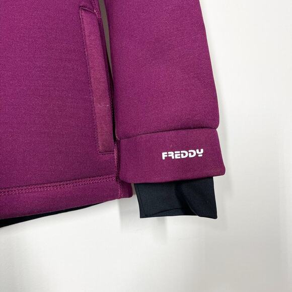 Freddy Italian‎ Breathable Water Resistant Hoodie M Purple Curved Zip Surfing - Picture 4 of 15